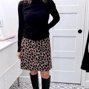 Ann Taylor Animal Print Mini Skirt